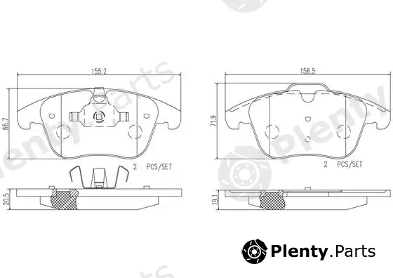 Brembo P24076N — Brake Pad Set, disc brake PRIME LINE - Ceramic