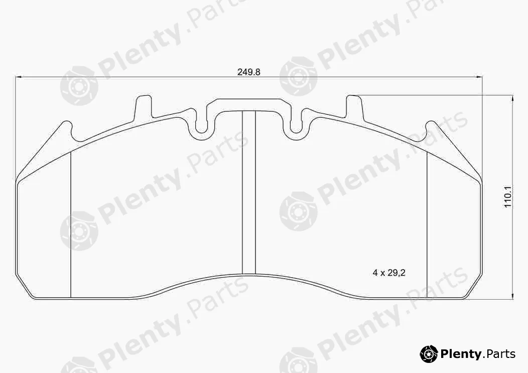 Brembo PB7003 — Brake Pad Set, disc brake PRIME LINE