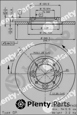 Brembo 08.3190.10 — Brake Disc PRIME LINE