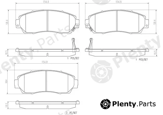 Brembo P28066N — Brake Pad Set, disc brake PRIME LINE - Ceramic
