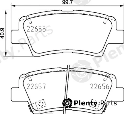 Brembo P30103 — Brake Pad Set, disc brake PRIME LINE