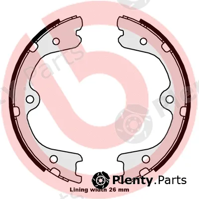 Brembo S56546 — Brake Shoe Set, parking brake ESSENTIAL LINE