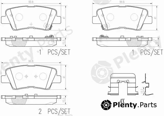 Brembo P30094N — Brake Pad Set, disc brake PRIME LINE - Ceramic