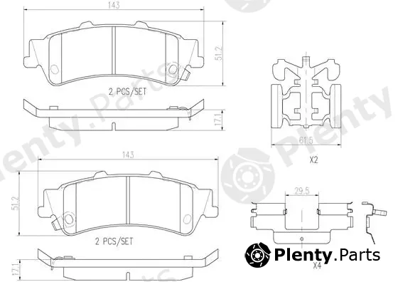 Brembo P10028N — Brake Pad Set, disc brake PRIME LINE - Ceramic