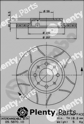 Brembo 09.5870.75 — Brake Disc XTRA LINE - Max