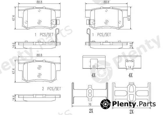 Brembo P28022N — Brake Pad Set, disc brake PRIME LINE - Ceramic