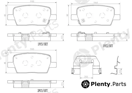Brembo P10071N — Brake Pad Set, disc brake PRIME LINE - Ceramic