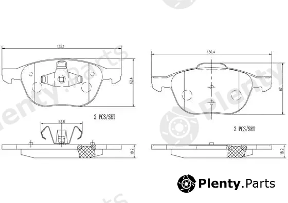 Brembo P24061N — Brake Pad Set, disc brake PRIME LINE - Ceramic