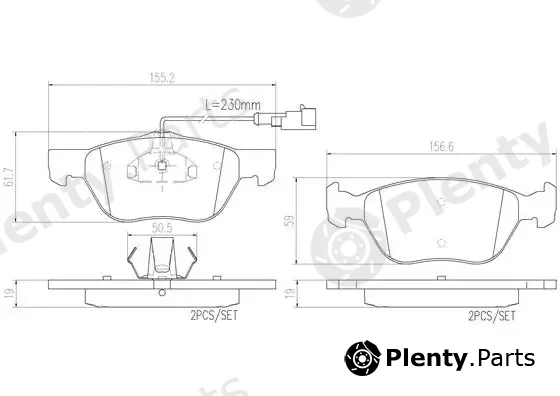 Brembo P23077N — Brake Pad Set, disc brake PRIME LINE - Ceramic