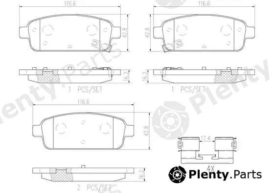 Brembo P59080N — Brake Pad Set, disc brake PRIME LINE - Ceramic