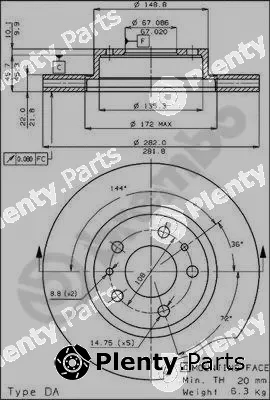 Brembo 09.4297.10 — Brake Disc PRIME LINE