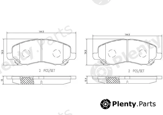 Brembo P18027N — Brake Pad Set, disc brake PRIME LINE - Ceramic