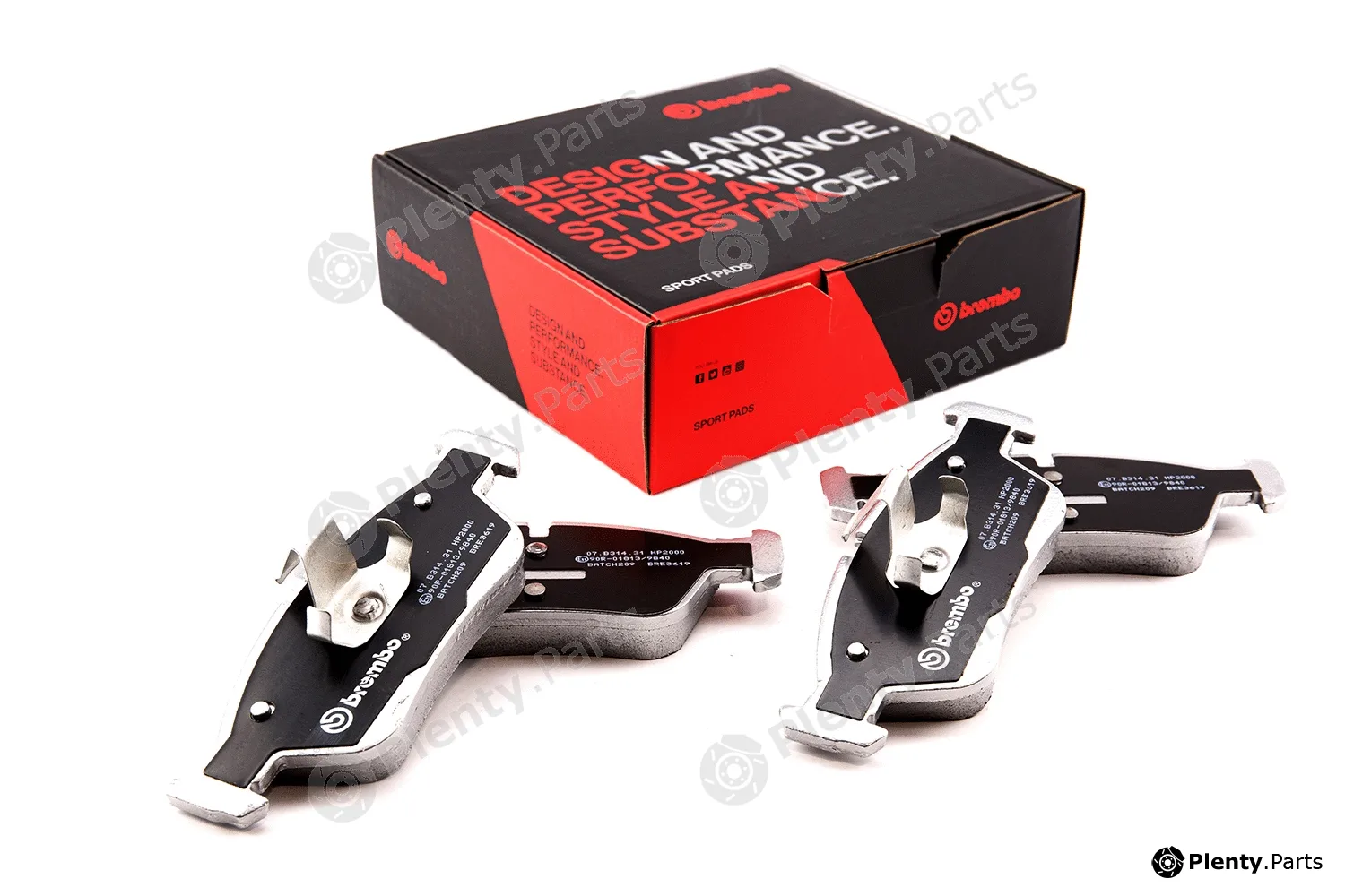 Brembo 07.B314.31 — High Performance Brake Pad Set UPGRADE, SPORT | HP2000