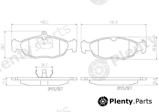 Brembo P59011N — Brake Pad Set, disc brake PRIME LINE - Ceramic