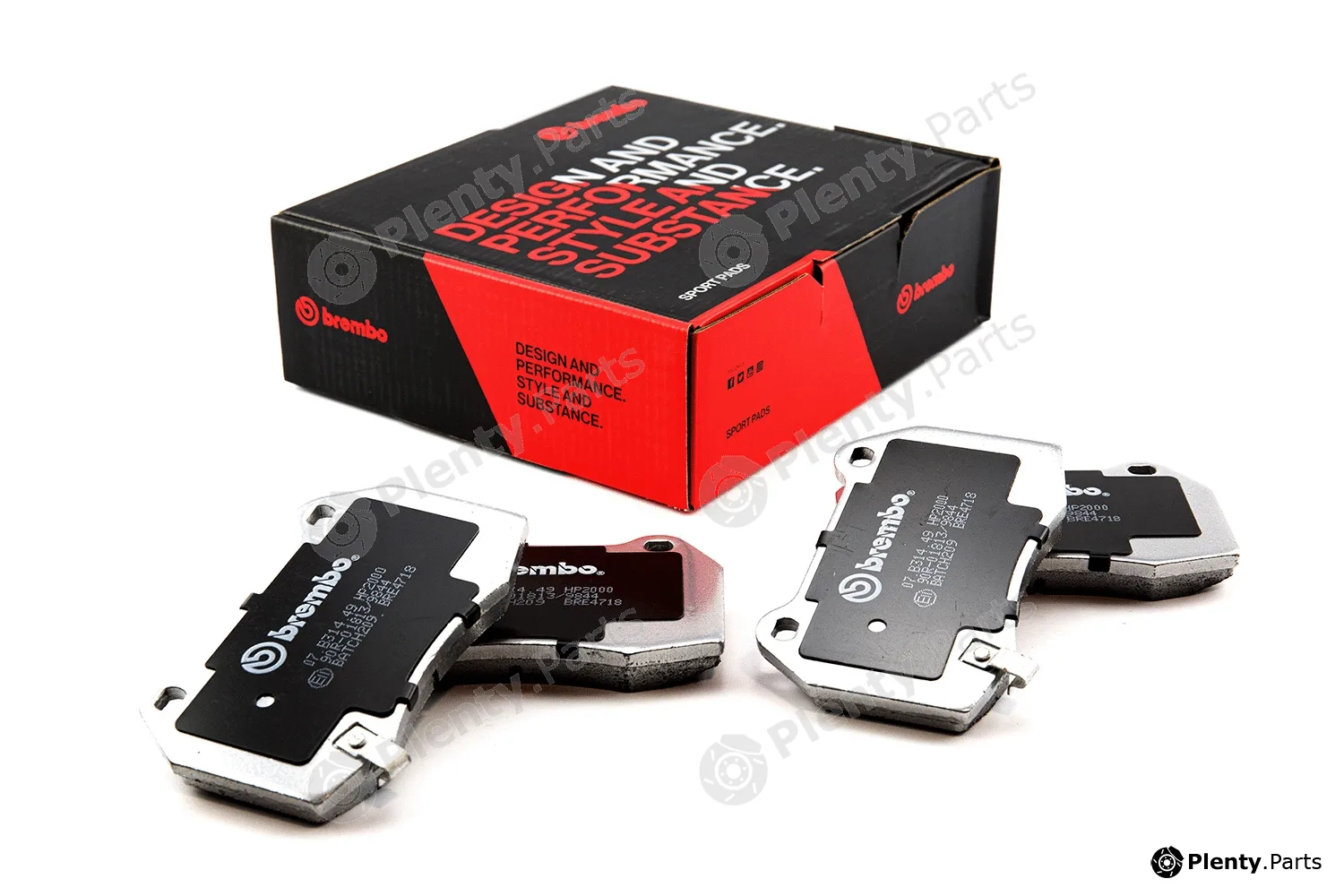 Brembo 07.B314.49 — High Performance Brake Pad Set UPGRADE, SPORT | HP2000