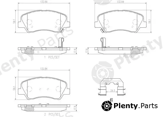 Brembo P18025N — Brake Pad Set, disc brake PRIME LINE - Ceramic