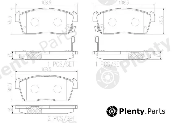 Brembo P79012N — Brake Pad Set, disc brake PRIME LINE - Ceramic