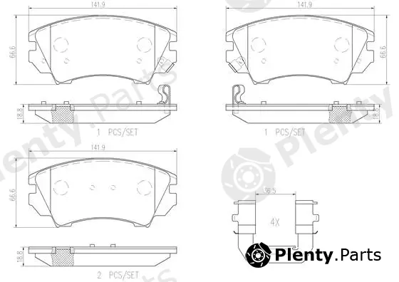 Brembo P59055N — Brake Pad Set, disc brake PRIME LINE - Ceramic