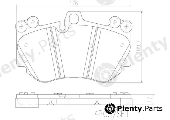 Brembo P65016N — Brake Pad Set, disc brake PRIME LINE - Ceramic