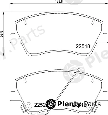 Brembo P30107 — Brake Pad Set, disc brake PRIME LINE