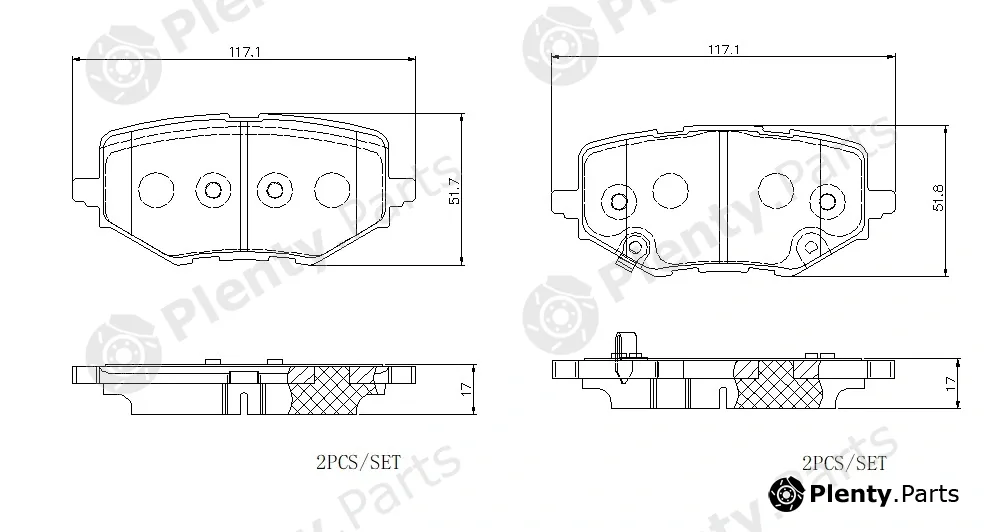 Brembo P08001E — Brake Pad Set, disc brake BEYOND LINE - EV