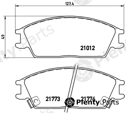 Brembo P30024 — Brake Pad Set, disc brake PRIME LINE