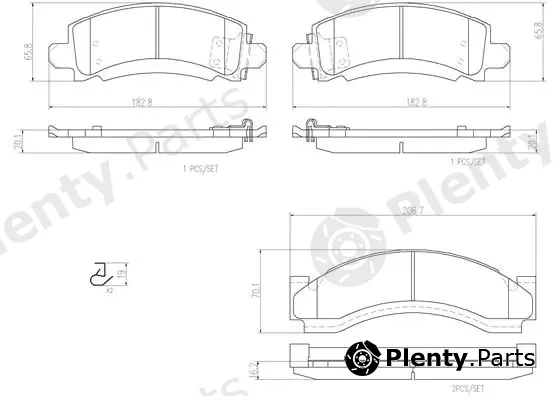 Brembo P10018N — Brake Pad Set, disc brake PRIME LINE - Ceramic