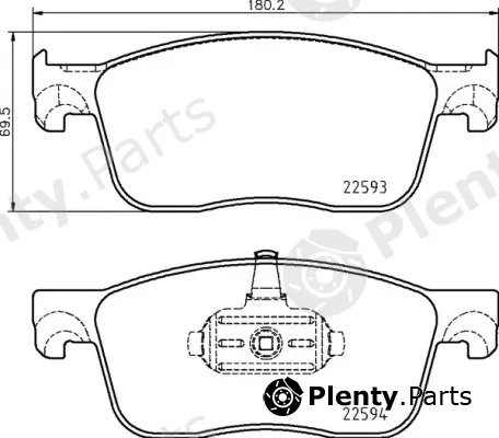 Brembo P61134 — Brake Pad Set, disc brake PRIME LINE