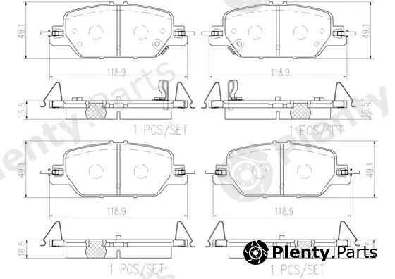 Brembo P28097N — Brake Pad Set, disc brake PRIME LINE - Ceramic