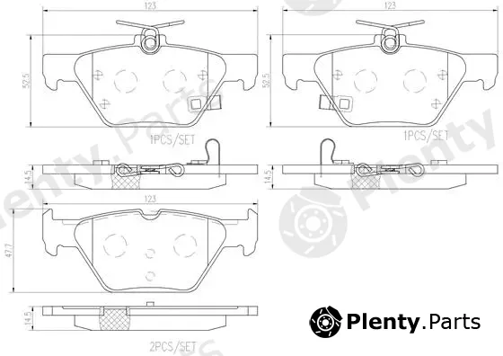 Brembo P78026N — Brake Pad Set, disc brake PRIME LINE - Ceramic