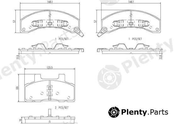 Brembo P10037N — Brake Pad Set, disc brake PRIME LINE - Ceramic