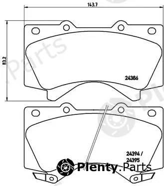 Brembo P83107 — Brake Pad Set, disc brake PRIME LINE