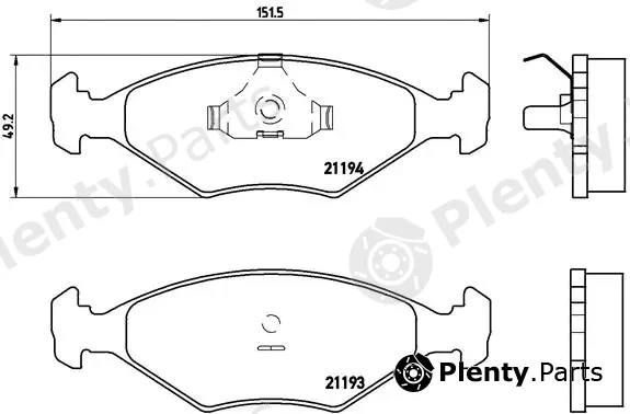 Brembo P23040 — Brake Pad Set, disc brake PRIME LINE