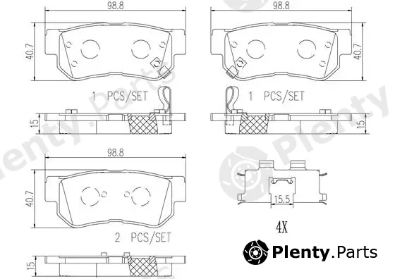 Brembo P30014N — Brake Pad Set, disc brake PRIME LINE - Ceramic