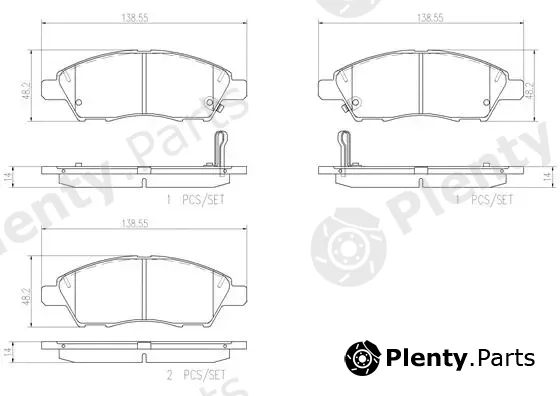 Brembo P56070N — Brake Pad Set, disc brake PRIME LINE - Ceramic