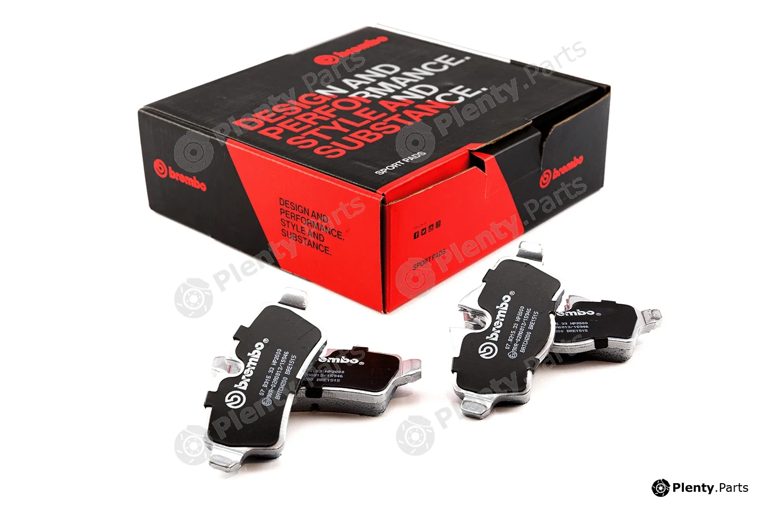 Brembo 07.B315.33 — High Performance Brake Pad Set UPGRADE, SPORT | HP2000