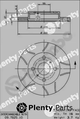 Brembo 09.7825.75 — Brake Disc XTRA LINE - Max