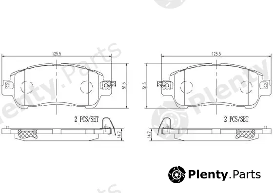 Brembo P49055N — Brake Pad Set, disc brake PRIME LINE - Ceramic