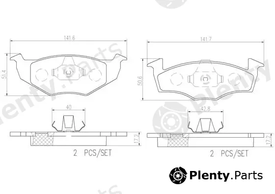 Brembo P85025N — Brake Pad Set, disc brake PRIME LINE - Ceramic