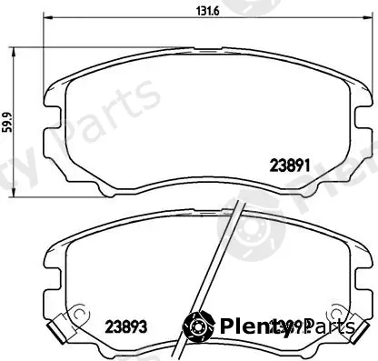 Brembo P30018 — Brake Pad Set, disc brake PRIME LINE