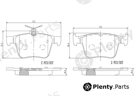 Brembo P85124N — Brake Pad Set, disc brake PRIME LINE - Ceramic