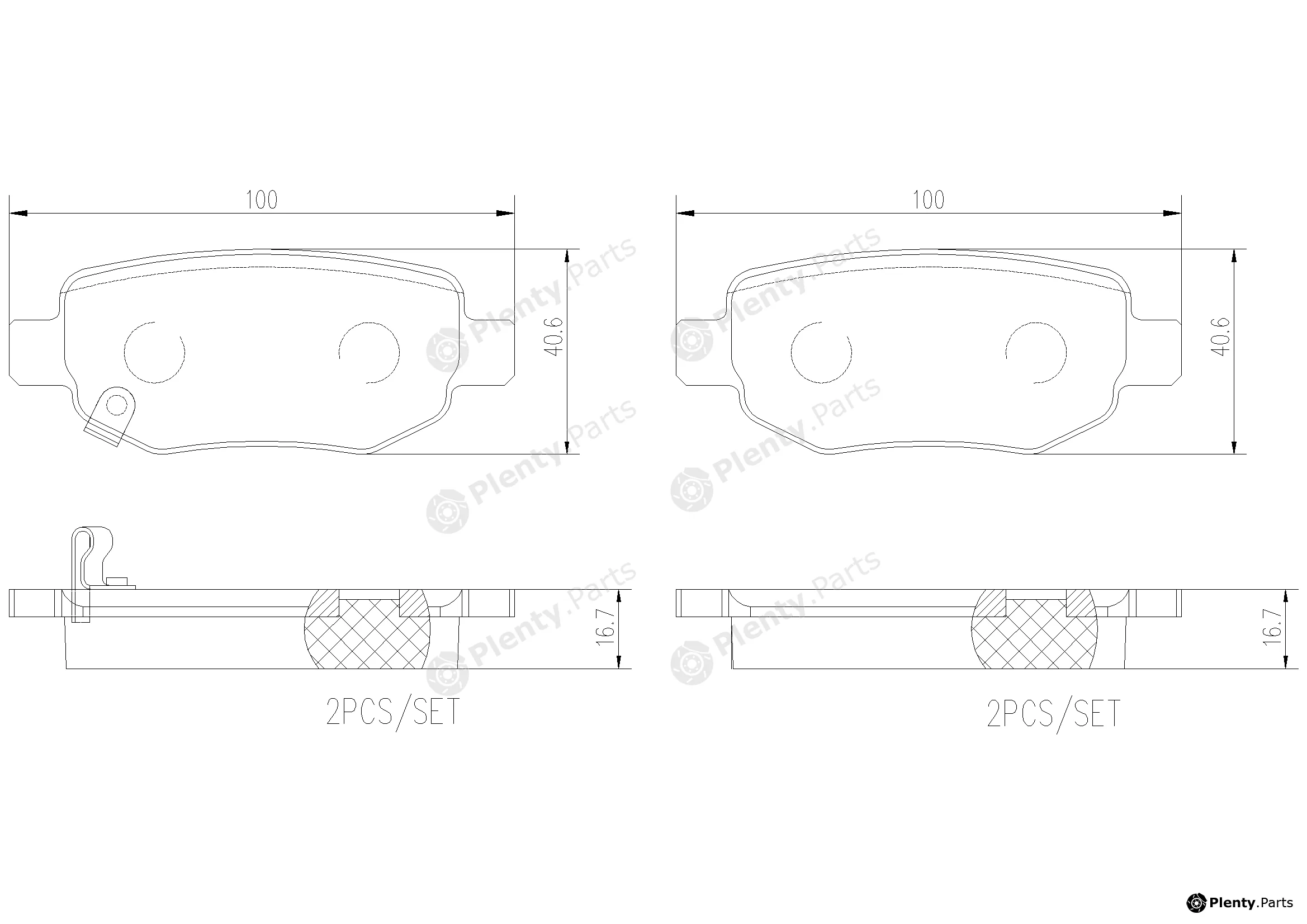 Brembo P20001 — Brake Pad Set, disc brake PRIME LINE
