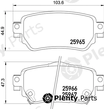 Brembo P56098 — Brake Pad Set, disc brake PRIME LINE