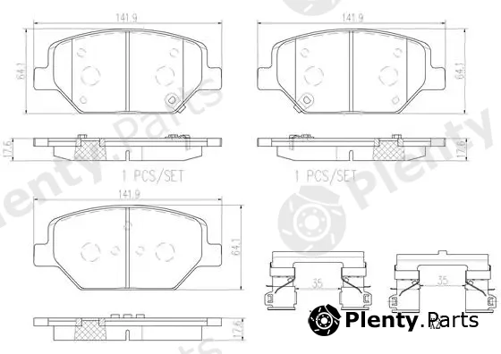 Brembo P07007 — Brake Pad Set, disc brake PRIME LINE