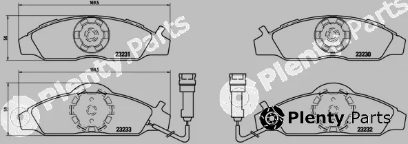 Brembo P15003 — Brake Pad Set, disc brake PRIME LINE