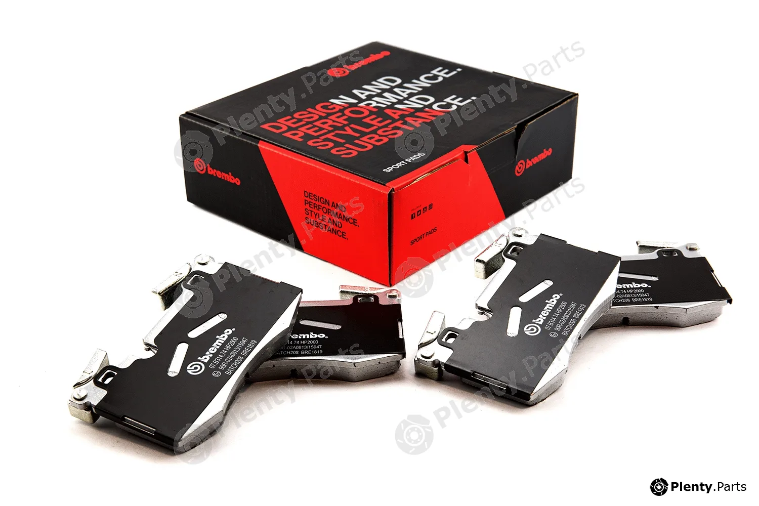 Brembo 07.B314.74 — High Performance Brake Pad Set UPGRADE, SPORT | HP2000