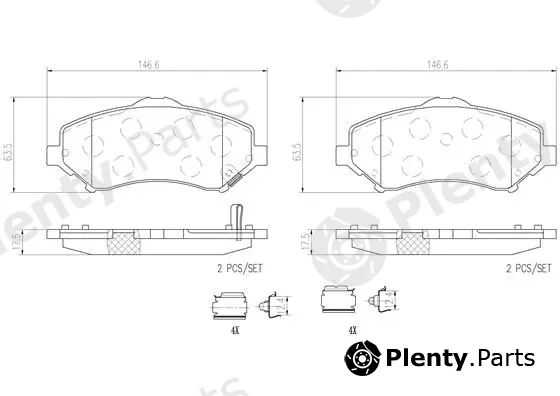 Brembo P11022N — Brake Pad Set, disc brake PRIME LINE - Ceramic