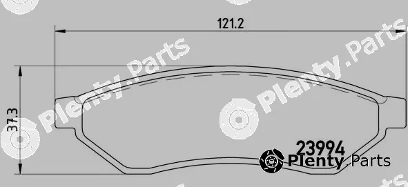 Brembo P10008 — Brake Pad Set, disc brake PRIME LINE