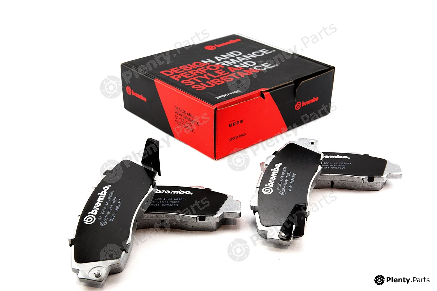Brembo 07.B314.44 — High Performance Brake Pad Set UPGRADE, SPORT | HP2000