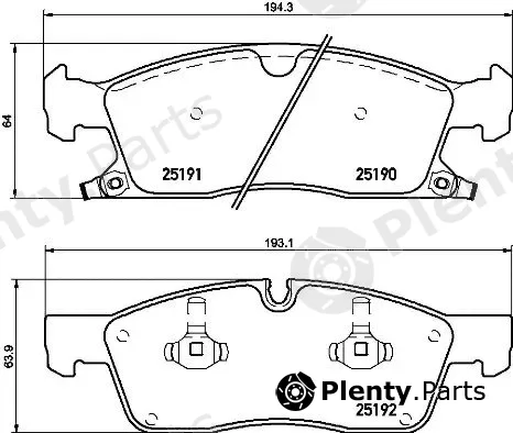Brembo P37015 — Brake Pad Set, disc brake PRIME LINE